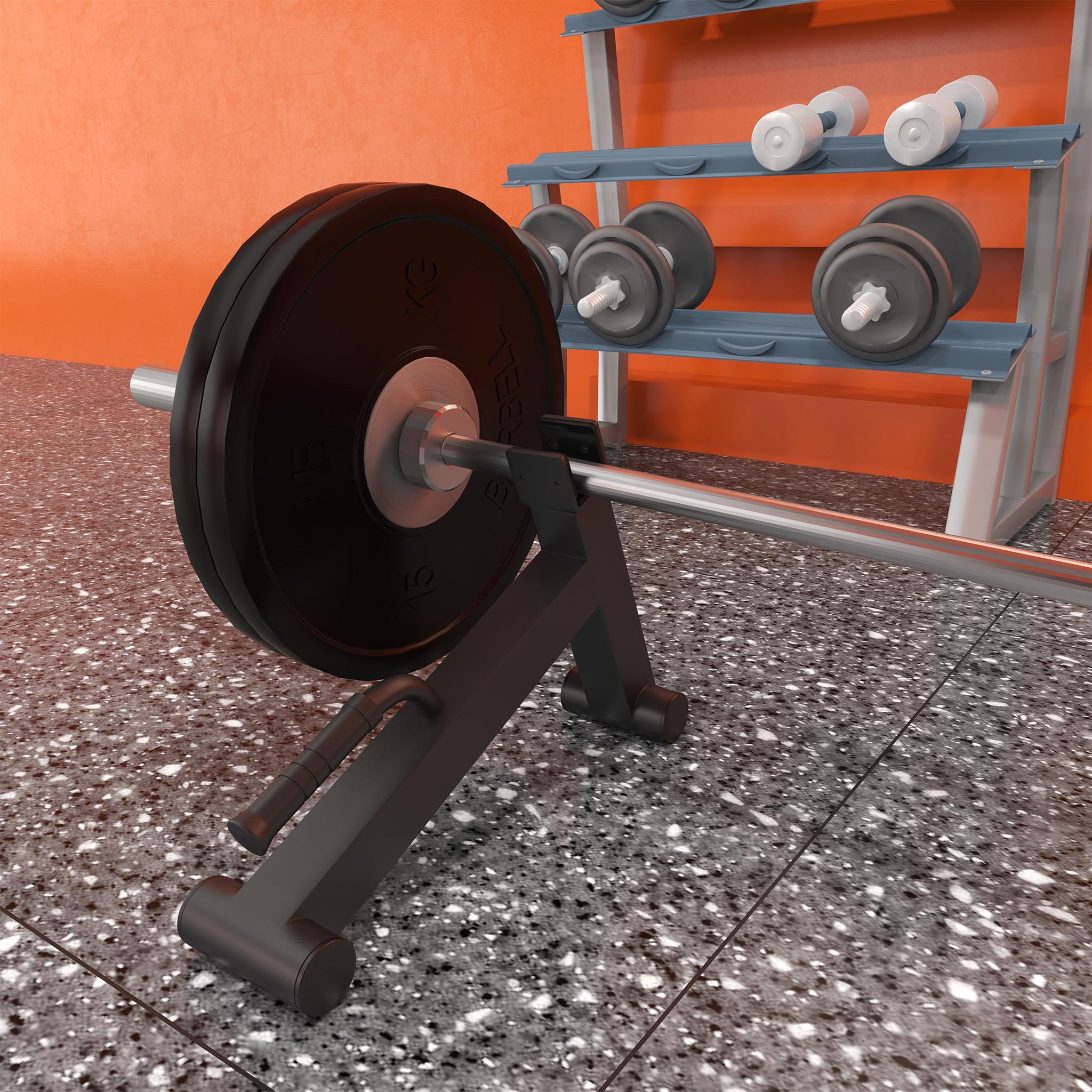 Voir la diapositive 2 : HOMCOM Mini deadlift pour haltères - cric d'haltères avec poignée antidérapante - charge max. 200 kg - acier noir