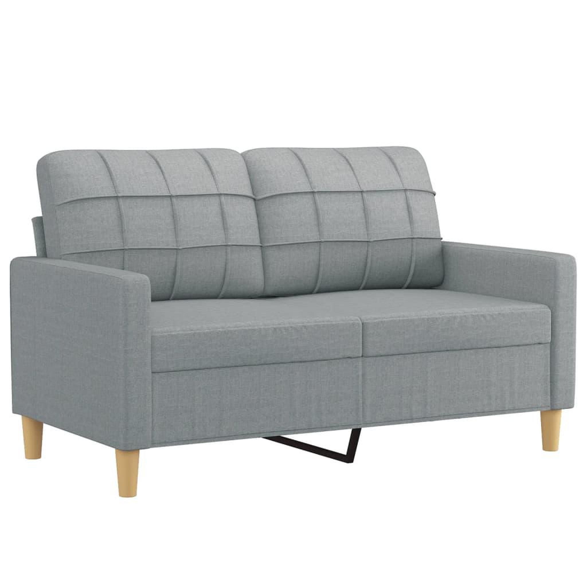 Voir la diapositive 4 : VIDAXL Ensemble de canapes 4 pcs coussins gris clair tissu