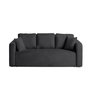 Voir la diapositive 1 : BEST MOBILIER Miro - canapé droit 3 places - convertible avec coffre - en velours texturé