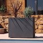 Voir la diapositive 2 : Eda Jardinière Muret Basalt Décor béton 116 L - Gris anthracite - Eda