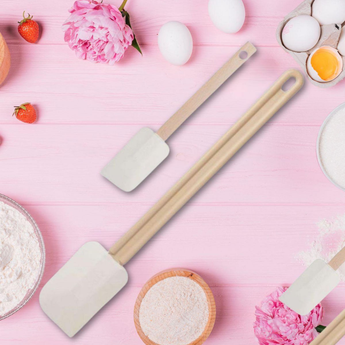 Fackelmann Set de 2 Maryses de pâtisserie et de cuisine 42 et 25 cm Fackelmann