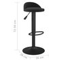 Voir la diapositive 6 : VIDAXL Tabourets de bar lot de 2 Noir Velours