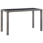 VIDAXL Table de jardin Anthracite 123x60x74 cm Résine tressée