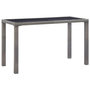Voir la diapositive 1 : VIDAXL Table de jardin Anthracite 123x60x74 cm Résine tressée