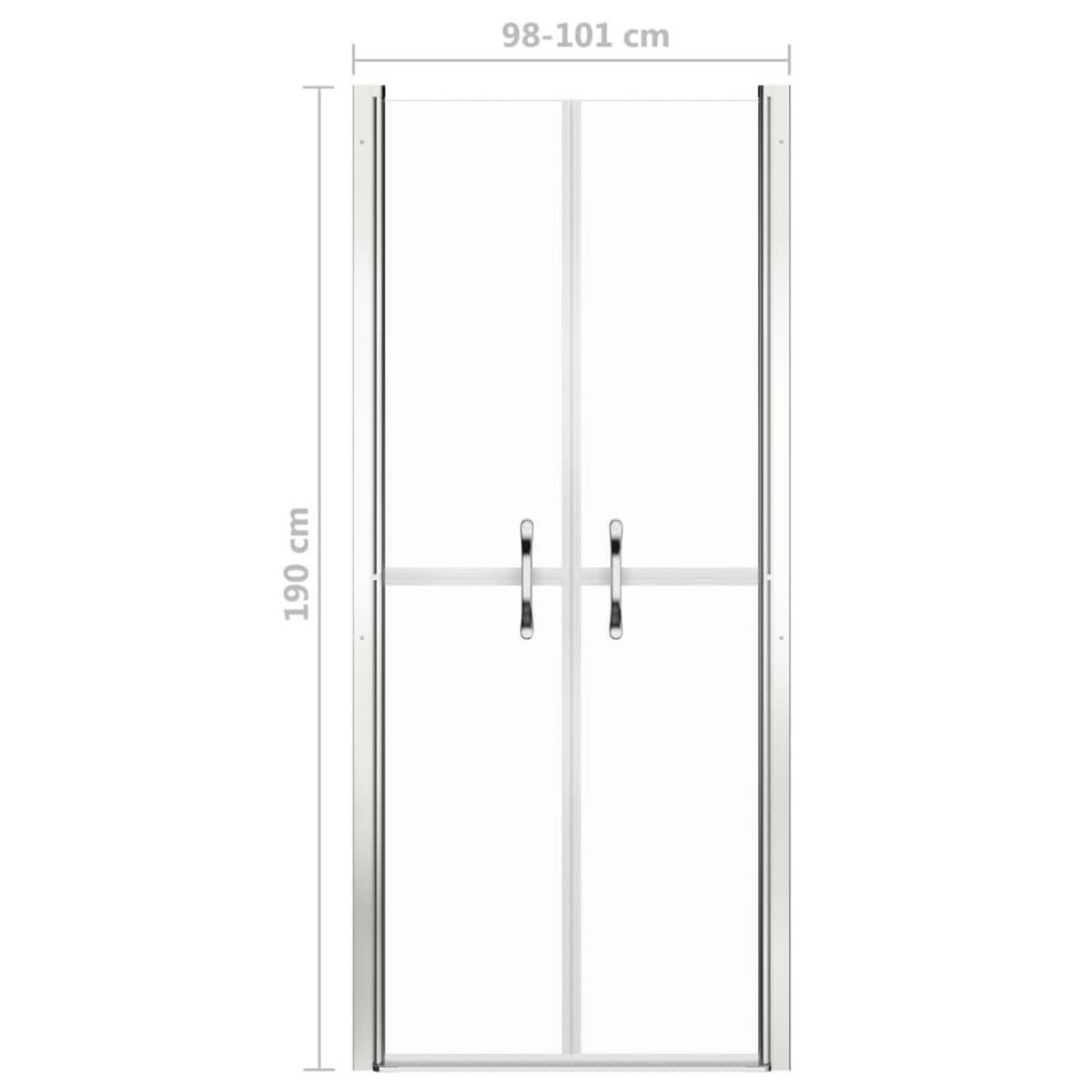 VIDAXL Porte de douche ESG transparent 101x190 cm