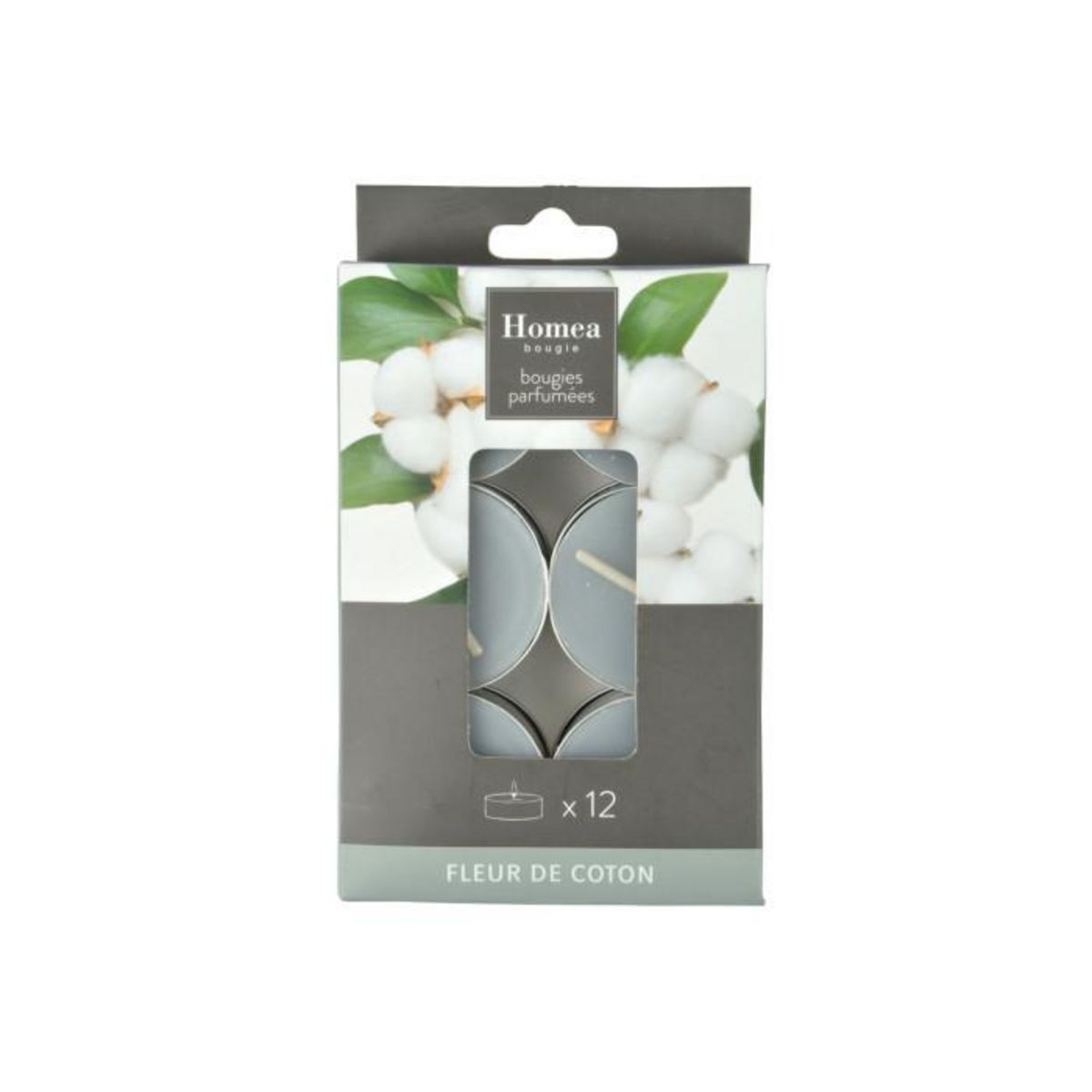 Paris Prix Lot de 12 Bougies Chauffe-Plat  Essentiel II  3,5cm Fleur de Coton