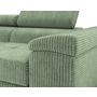 Voir la diapositive 3 : BEST MOBILIER Pablo - canapé droit 2 places avec têtières ajustables - en velours côtelé