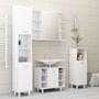Voir la diapositive 3 : VIDAXL Ensemble de meubles de bain 3pcs Blanc brillant Bois ingenierie