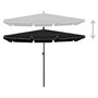Voir la diapositive 3 : VIDAXL Parasol de jardin avec mat 210x140 cm Noir