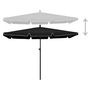 Voir la diapositive 3 : VIDAXL Parasol de jardin avec mat 210x140 cm Noir
