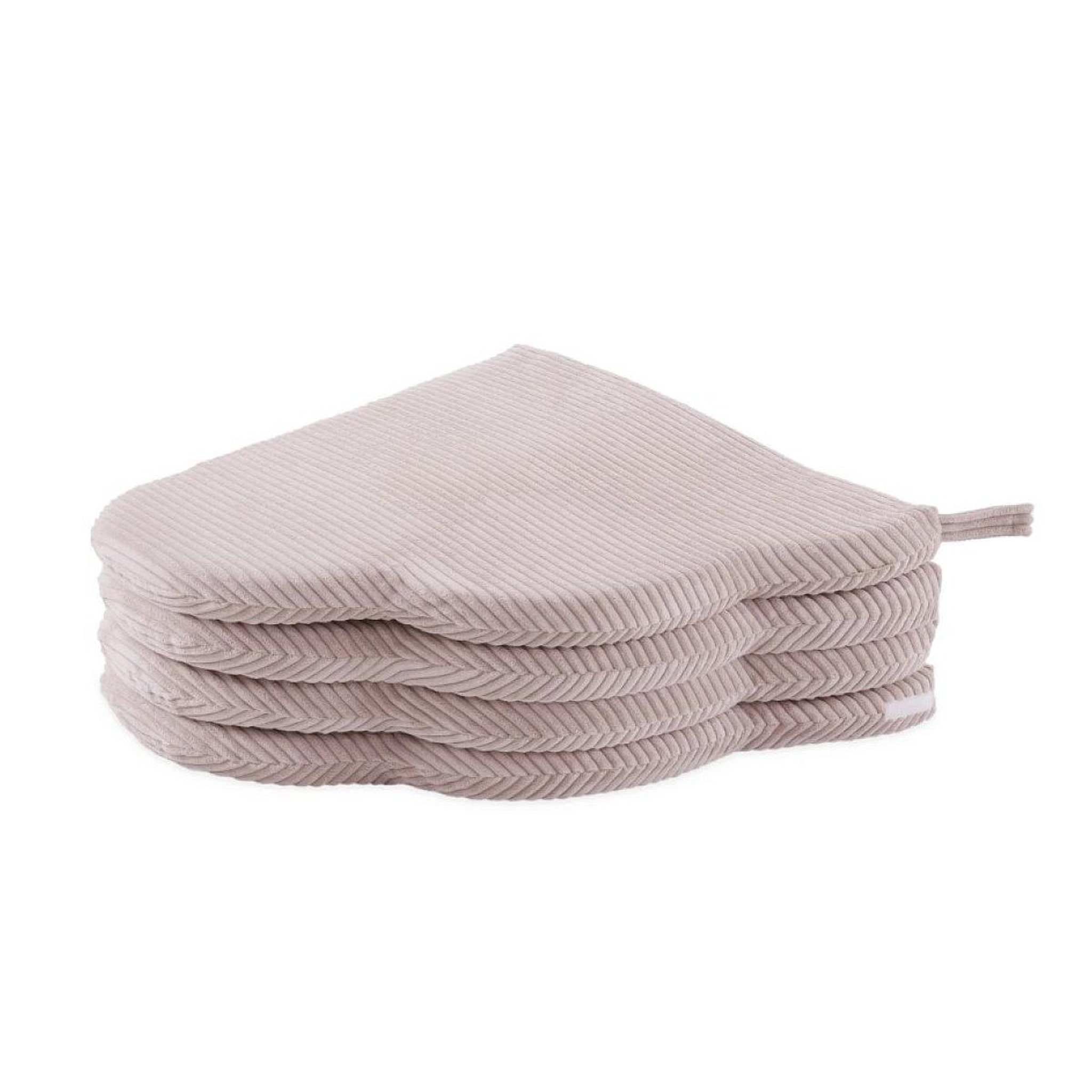 Voir la diapositive 2 : PLUSH NEST Tapis fleur 115x115x5 cm velours côtelé rose