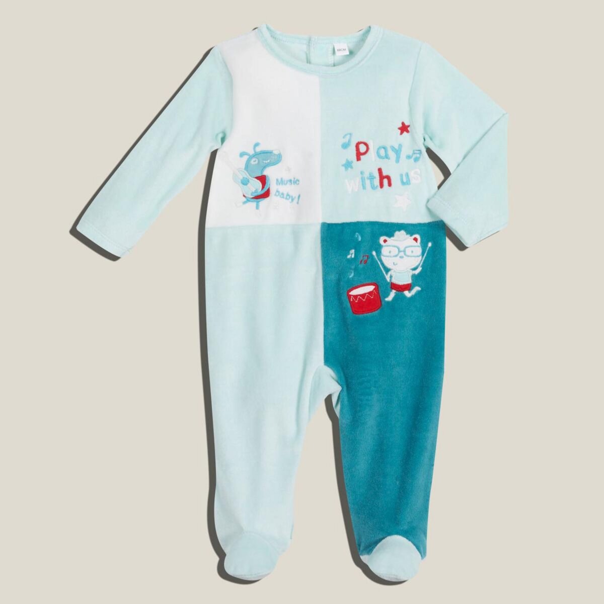 IN EXTENSO Pyjama en velours bébé