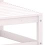 Voir la diapositive 5 : VIDAXL Repose-pied de jardin avec coussin Blanc Bois de pin massif