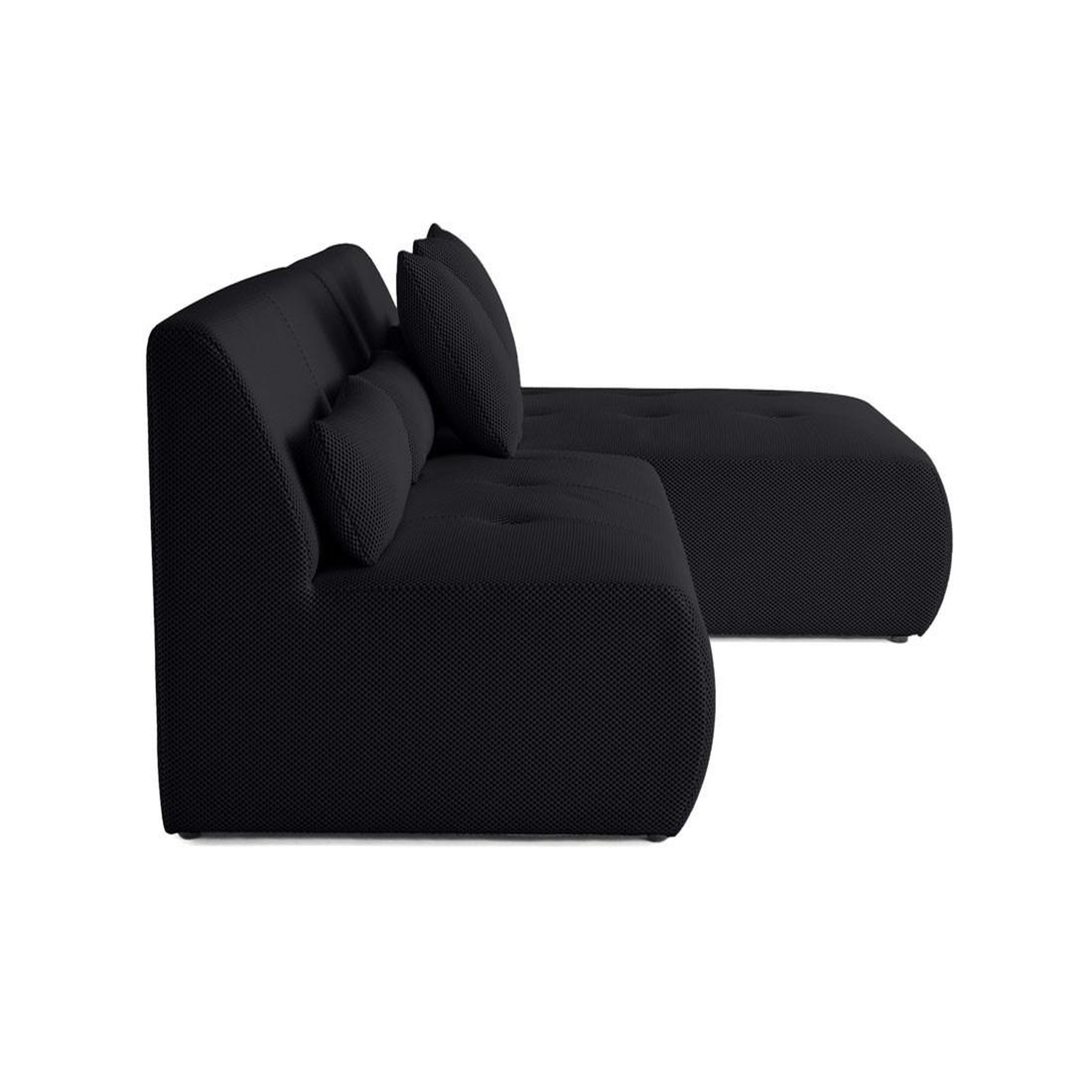 Voir la diapositive 4 : LISA DESIGN Onyx - canapé modulable d'angle réversible 4 places - en tissu mailles 3d