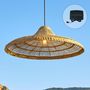 Voir la diapositive 2 : Lumisky Suspension solaire bohème FREYA LARGE Beige Herbe marine D70 cm