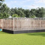 VIDAXL Voliere avec extension argente 1246x414x212 cm acier