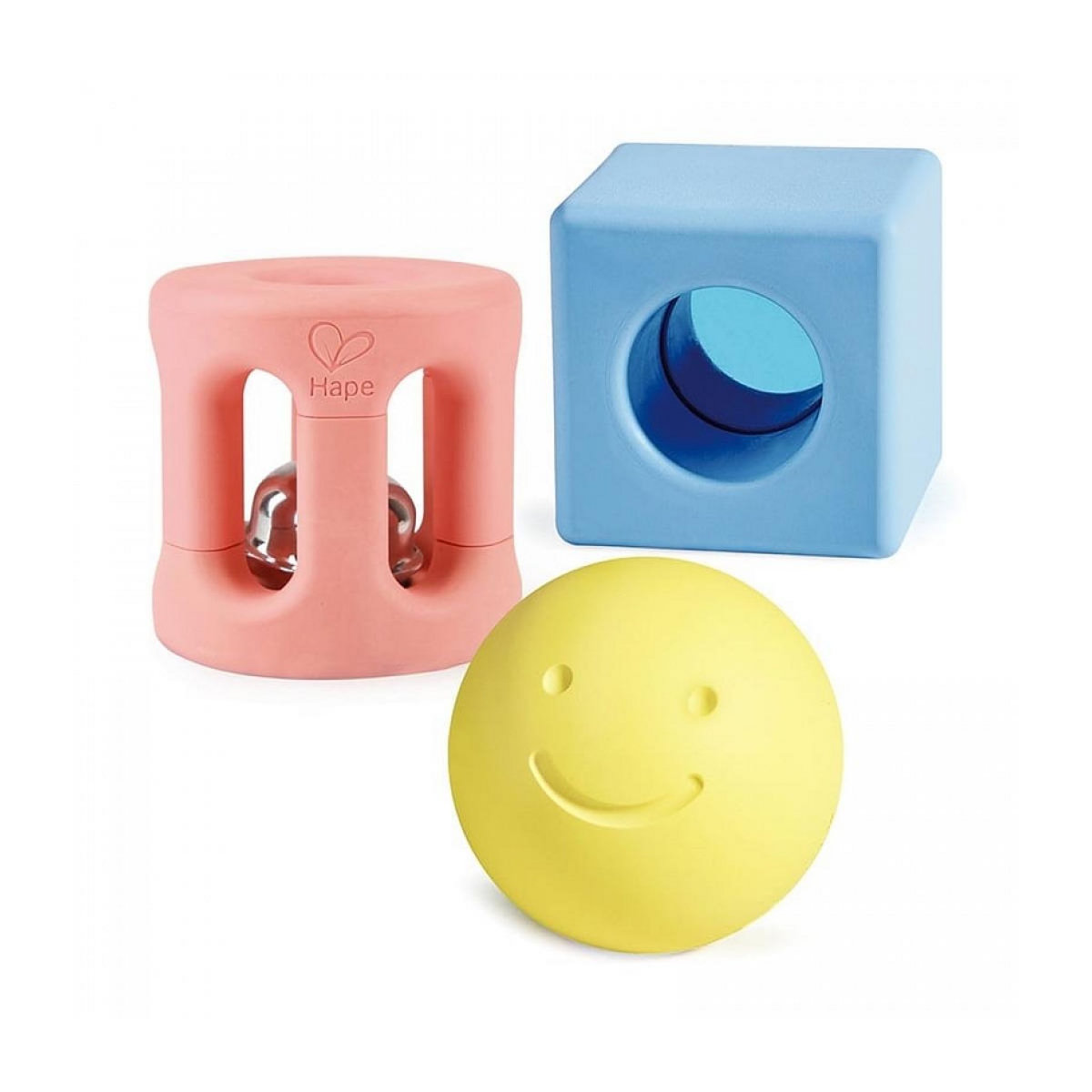 Hape Hochet Géométrique en Riz pour Bébé - Développement de la Coordination