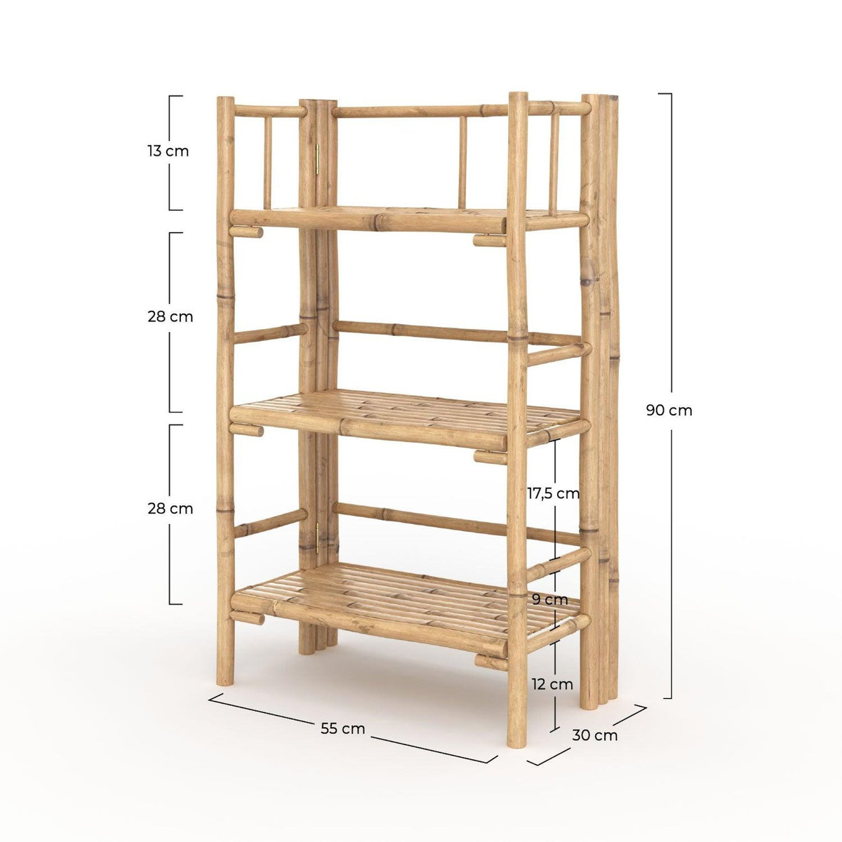 Rendez vous déco Etagère rectangulaire pliable en bambou-Bami