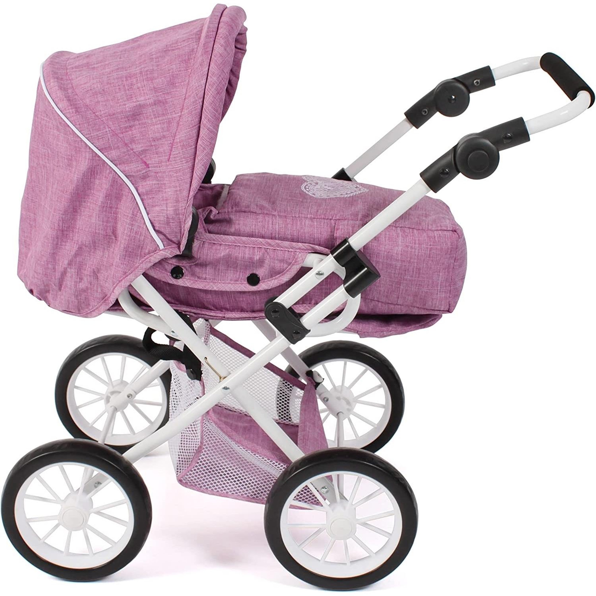 Voir la diapositive 2 : BAYER CHIC 2000 Poussette combinée pour poupée LENI Jean rose