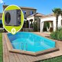 Voir la diapositive 1 : Habitat et Jardin Piscine bois   Palma 130   - 7.57 x 4.07 x 1.31 m + Pompe à chaleur 6.1 kW