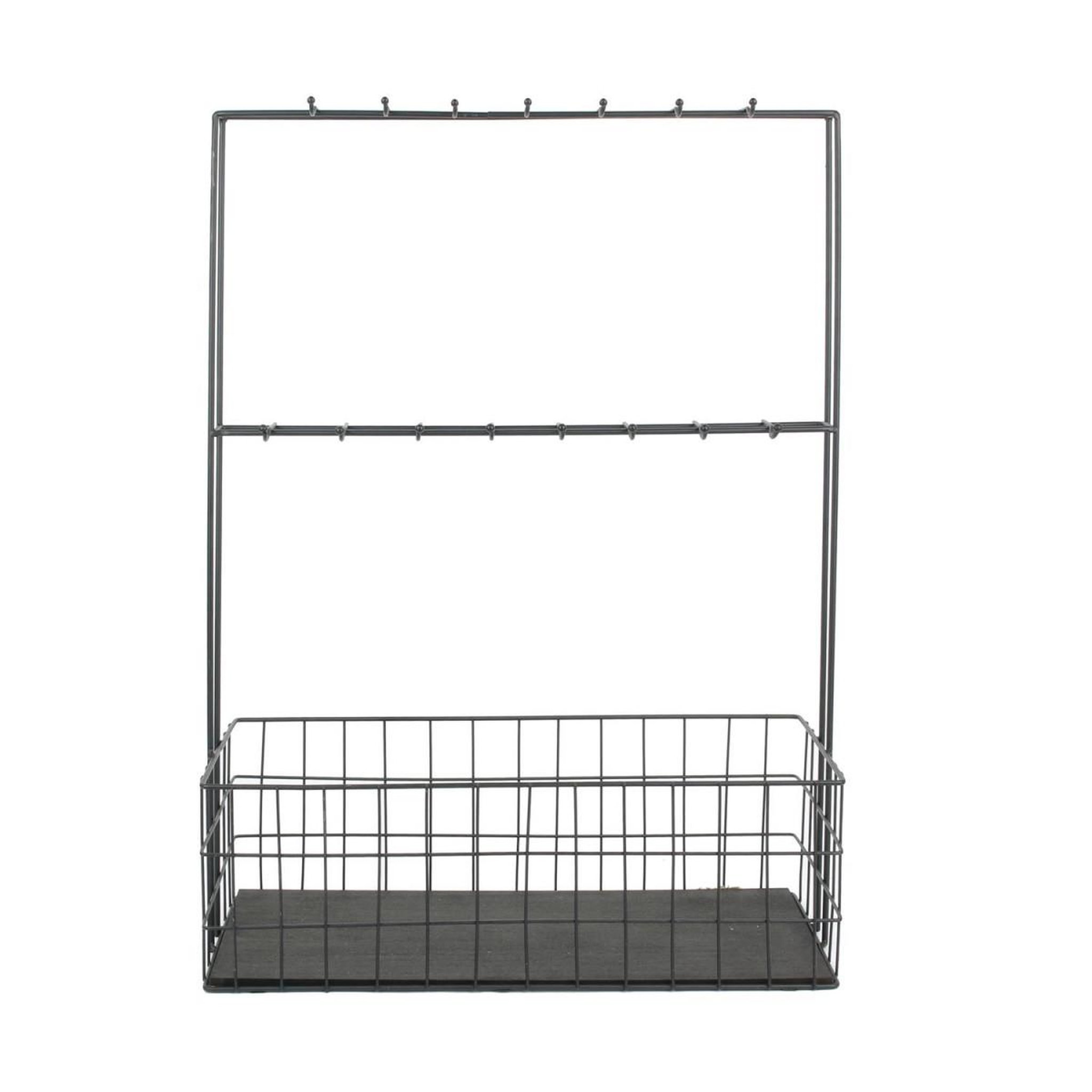 Voir la diapositive 2 : The Home Deco Factory Mini bar à poser en métal  filaire  62cm noir