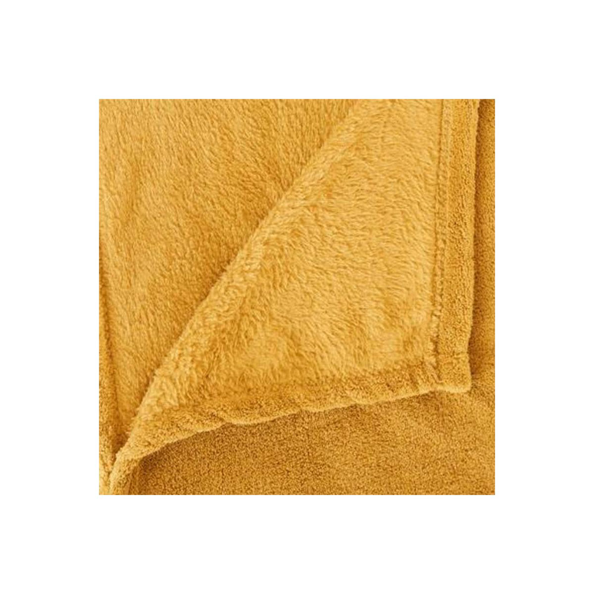 Voir la diapositive 2 : ATMOSPHERA Plaid uni microfibre  kiesa  130x180cm ocre