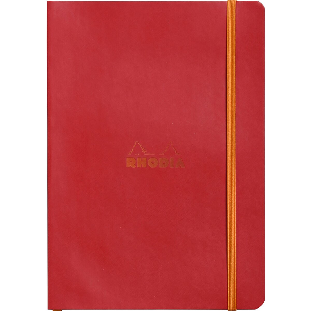 CLAIREFONTAINE Carnet soft cover à élastique 14.8x21cm 160 pages-rouge