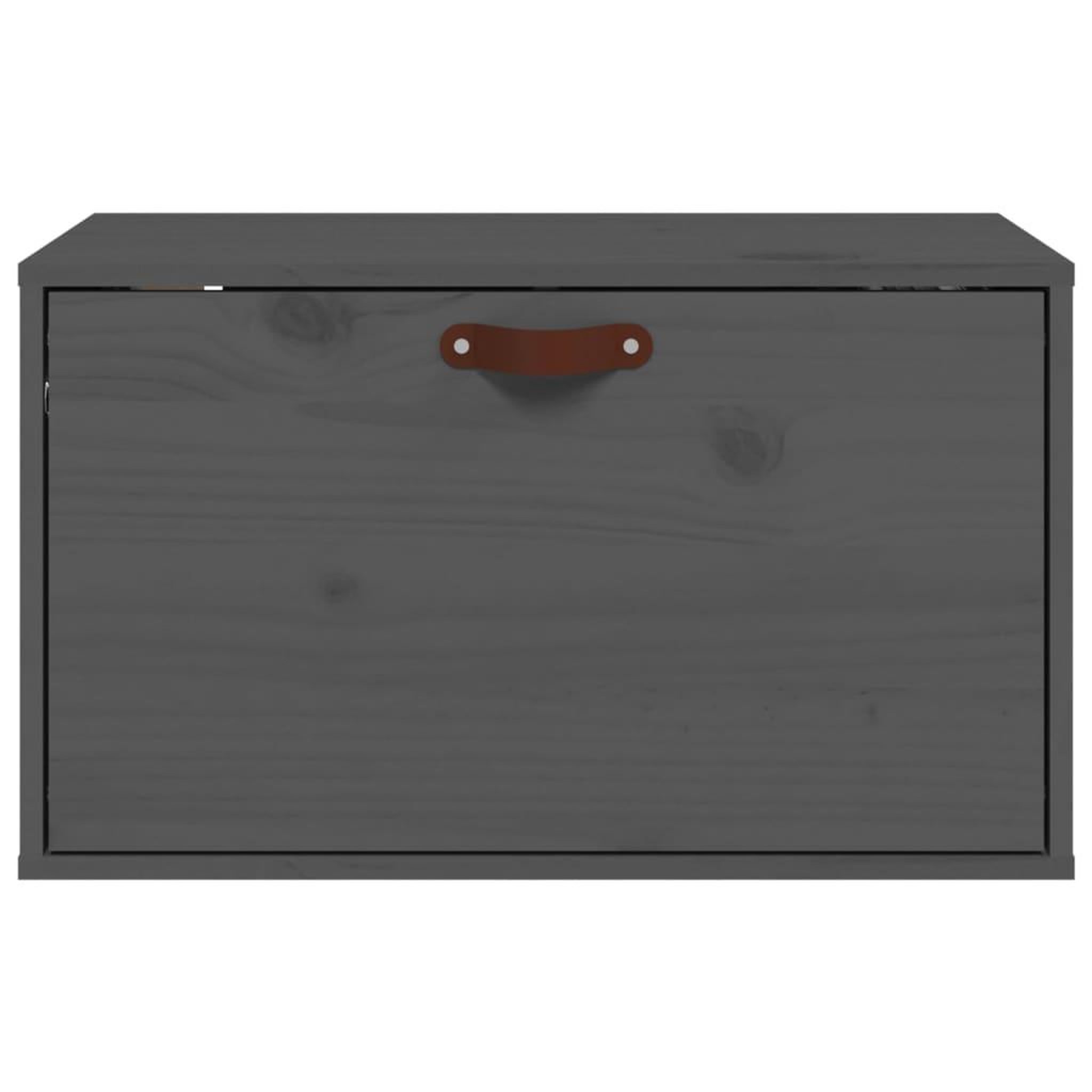 Voir la diapositive 3 : VIDAXL Armoire murale Gris 60x30x35 cm Bois de pin massif