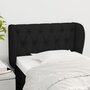 Voir la diapositive 1 : VIDAXL Tete de lit avec oreilles Noir 83x23x78/88 cm Tissu