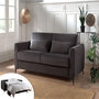Voir la diapositive 5 : LISA DESIGN Owen - canapé 3 places convertible express couchage quotidien 140 cm matelas 12 cm en velours