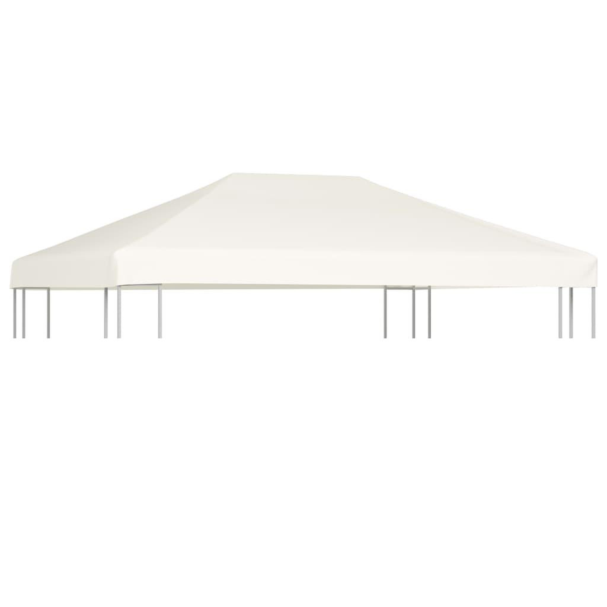 Voir la diapositive 1 : VIDAXL Toile superieure de belvedere 310 g / m^2 4x3 m Blanc creme