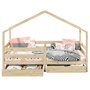Voir la diapositive 3 : IDIMEX Lit cabane ENA avec tiroirs, 90 x 200 cm en pin massif