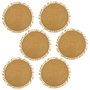 Voir la diapositive 1 : HABITABLE Lot de 6 sets de tables ronds en jute FILI - Diam. 38 cm - Marron