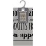 Voir la diapositive 5 : Paris Prix Torchon de Cuisine Imprimé  Popote  50x70cm Gris