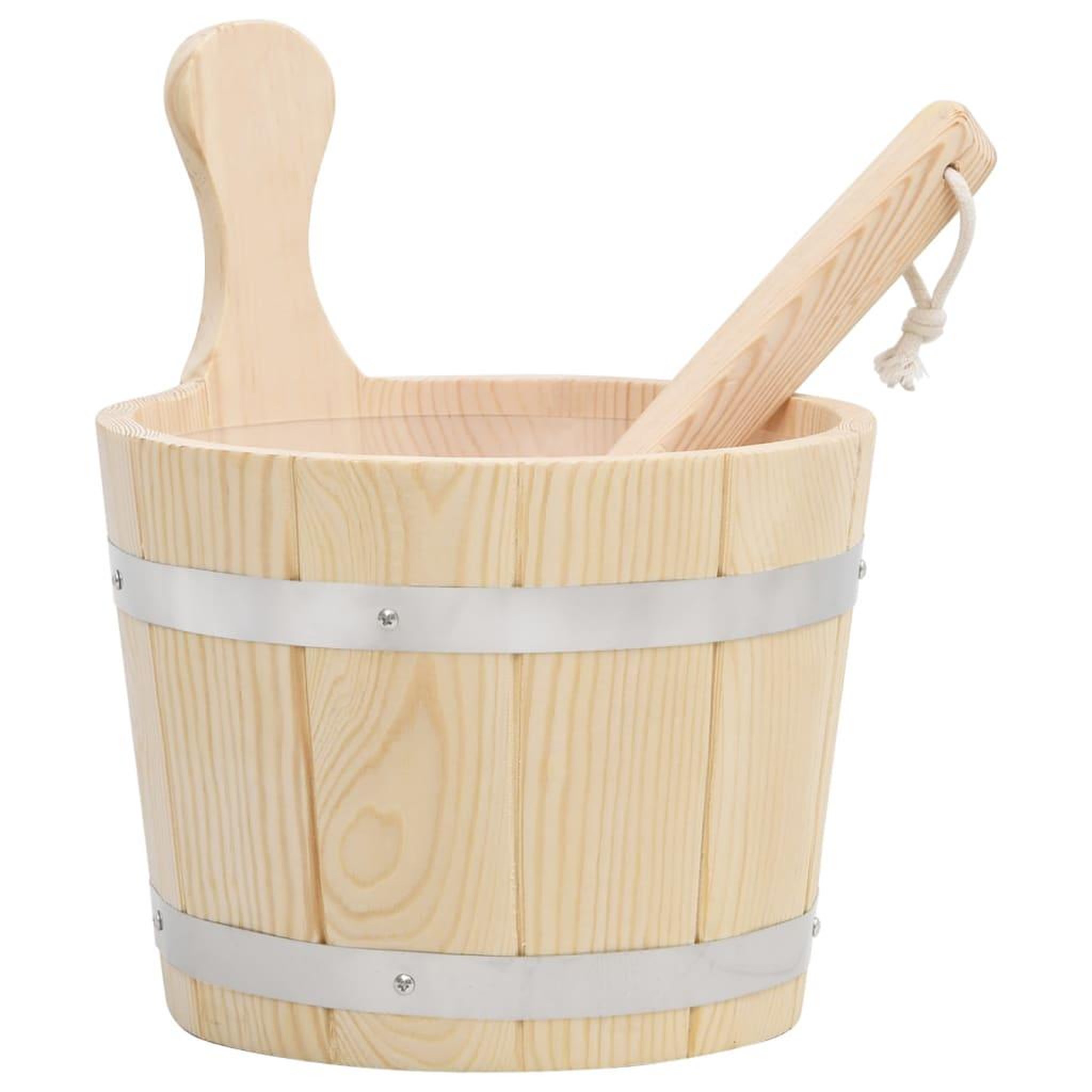VIDAXL Ensemble de seau et louche pour sauna bois massif de pin