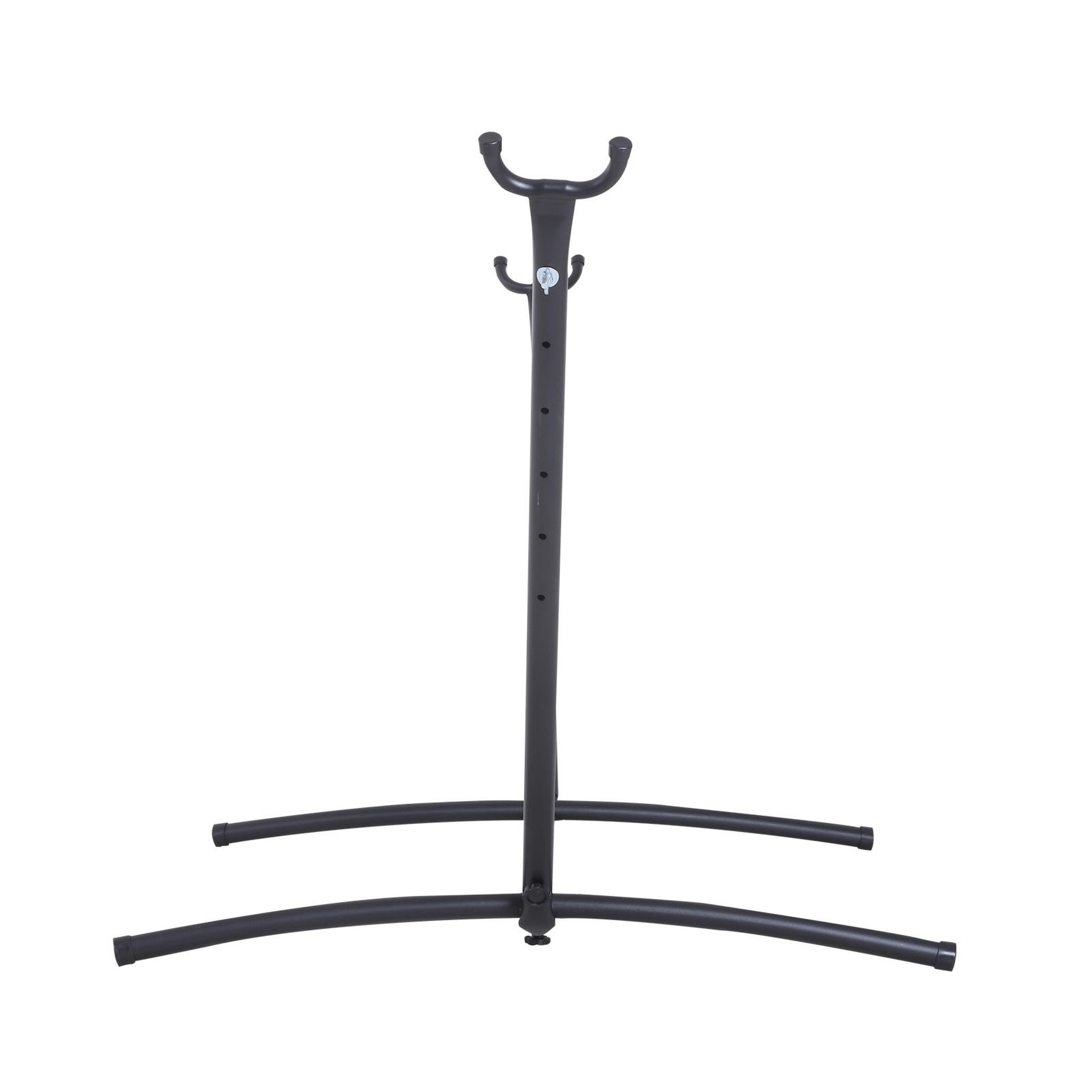 Voir la diapositive 6 : OUTSUNNY Support pied de hamac structure robuste métal époxy noir hauteur réglable 6 niveaux dim. 2,80L x 1,20l x 1,10H m