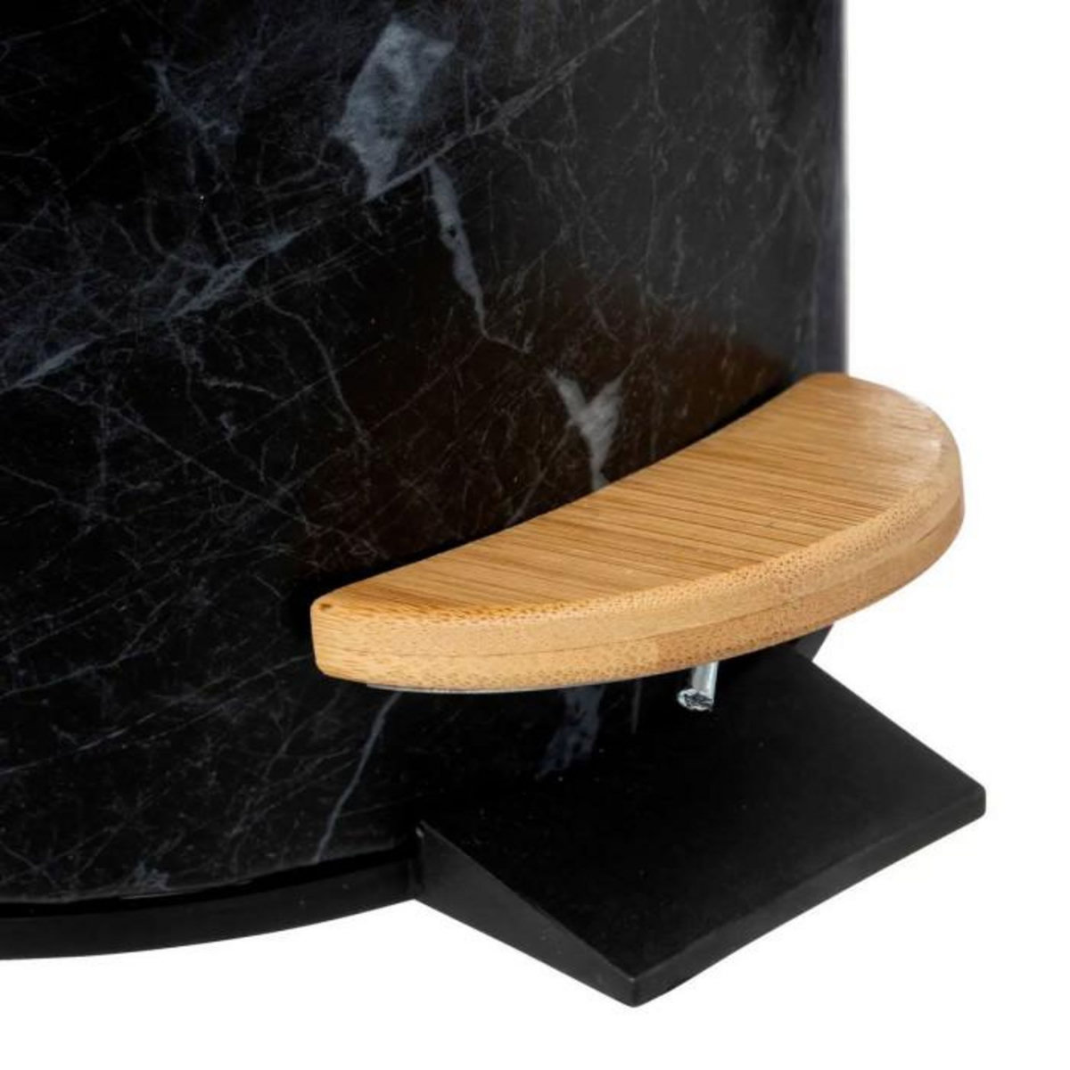 FIVE Poubelle à Pédale Imprimé Marbre  Léa  3L Noir