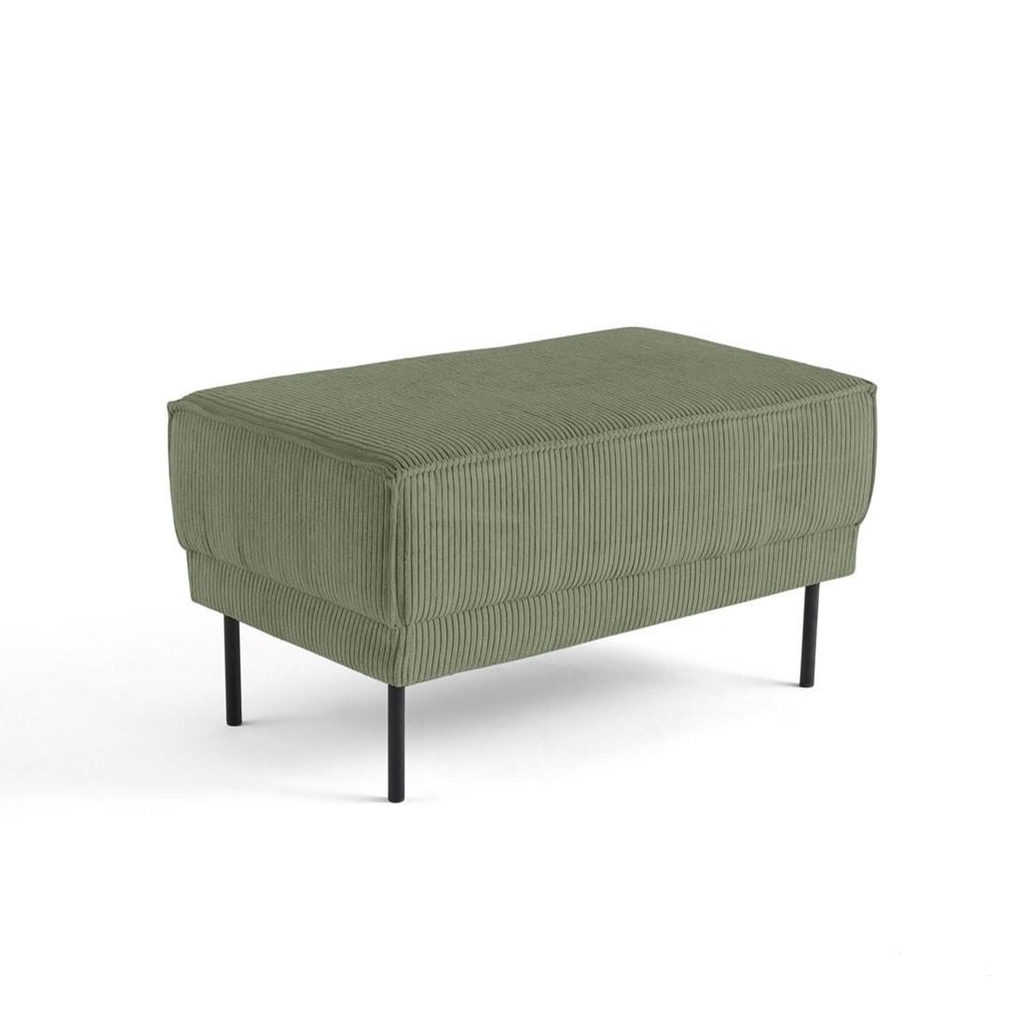 Voir la diapositive 2 : BEST MOBILIER Charlie - pouf - pieds hauts - en velours côtelé