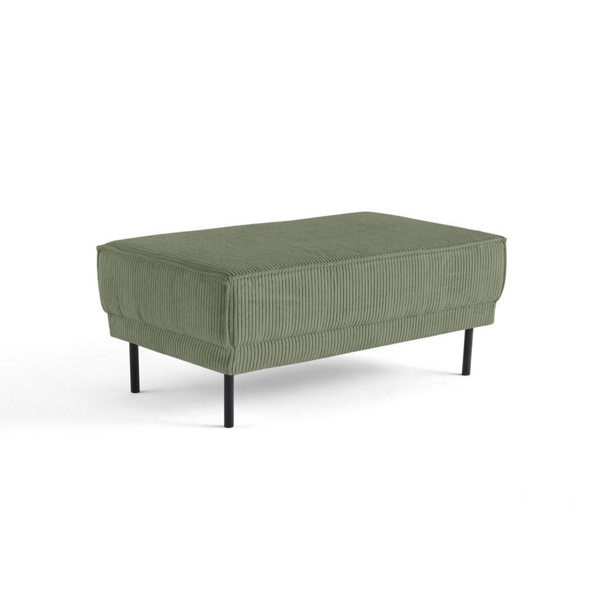 LISA DESIGN Charlie - pouf - pieds hauts - en velours côtelé