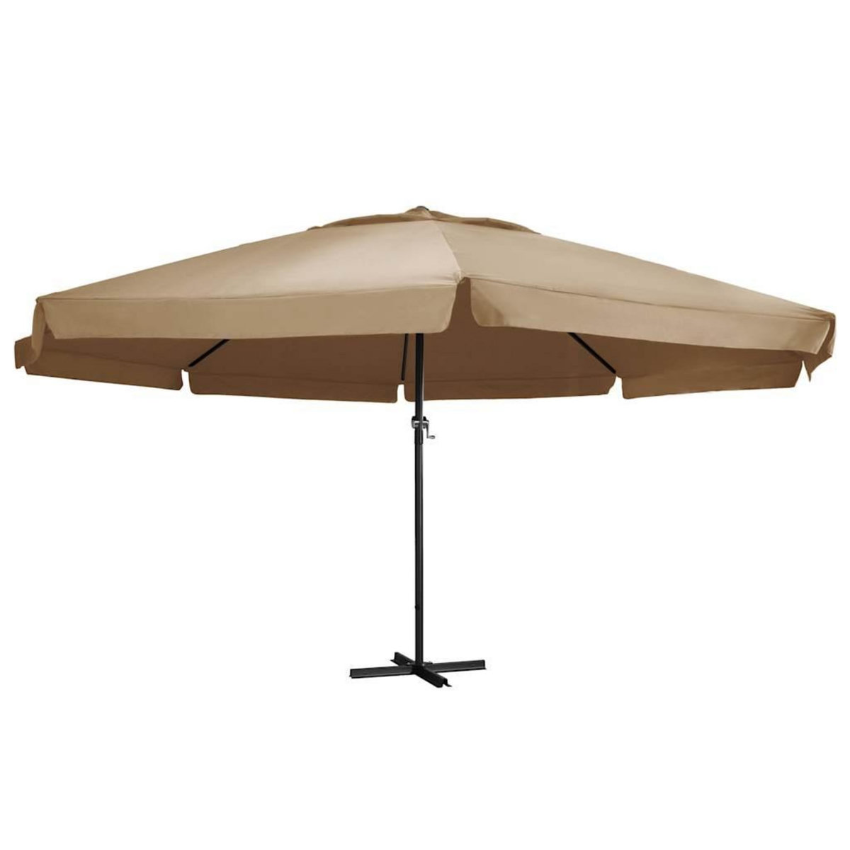 VIDAXL Parasol de jardin avec mat en aluminium 600 cm taupe