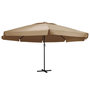 Voir la diapositive 1 : VIDAXL Parasol de jardin avec mat en aluminium 600 cm taupe