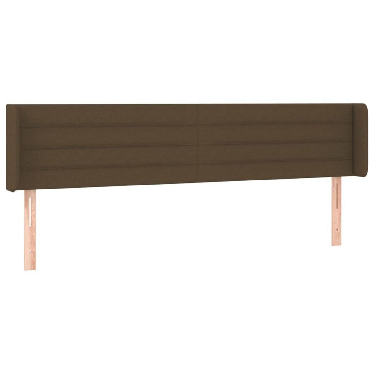 VIDAXL Tete de lit a LED Marron fonce 203x16x78/88 cm Tissu
