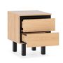 Voir la diapositive 3 : VS VENTA-STOCK Table de chevet Molina 2 tiroirs couleur chêne