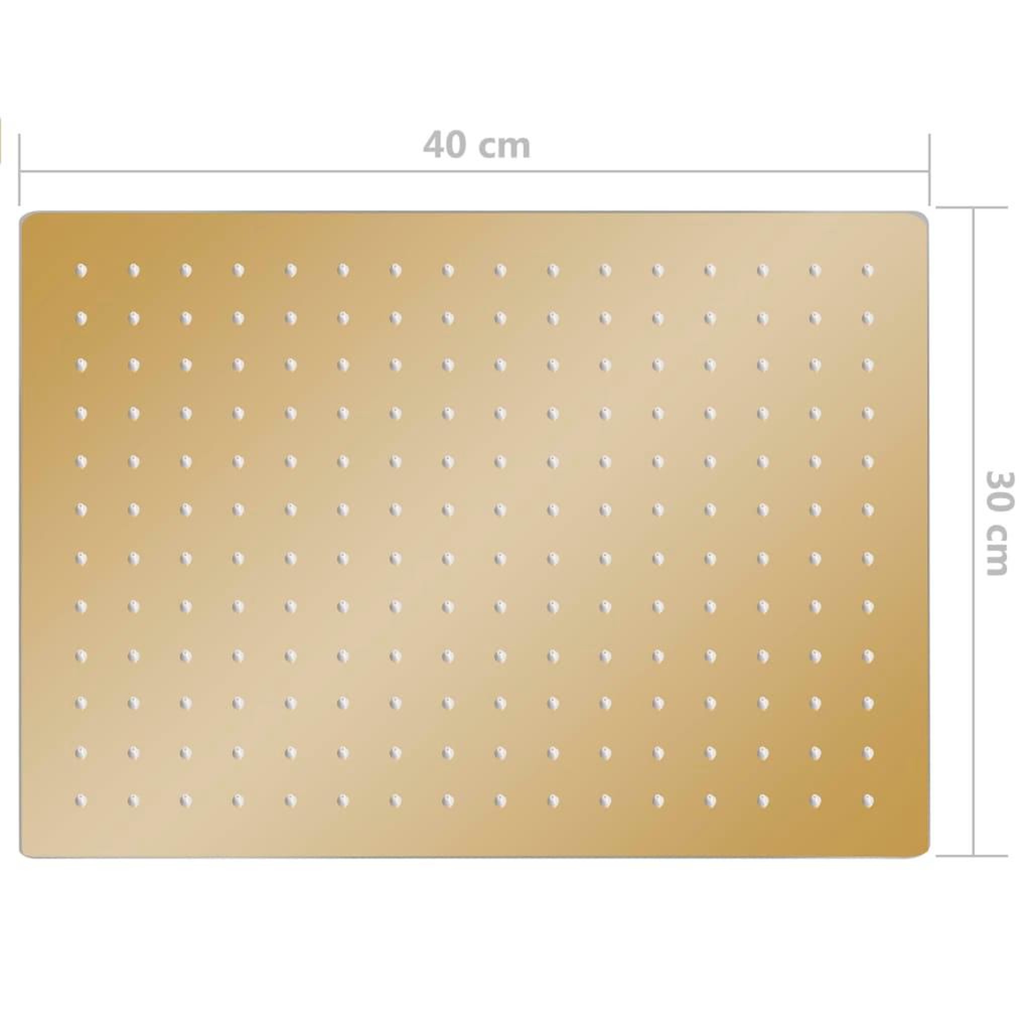 Voir la diapositive 6 : VIDAXL Pomme de douche pluie Inox 40x30 cm Rectangulaire Dore