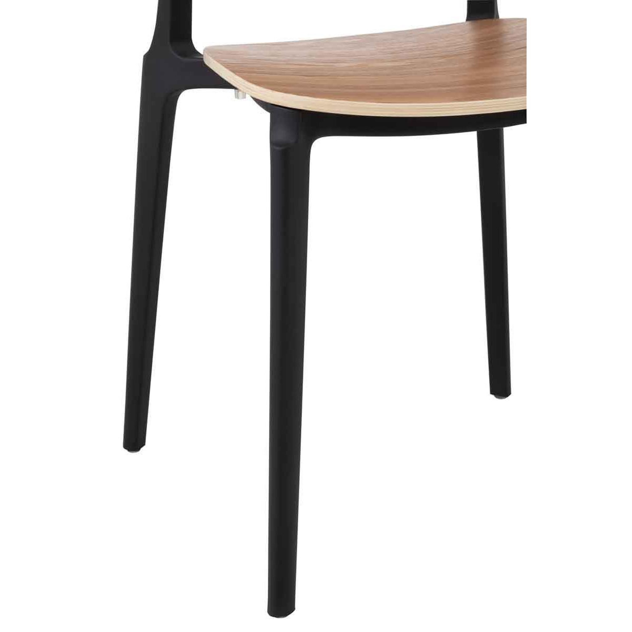 Voir la diapositive 5 : J-LINE Chaise design  finama  82cm naturel & noir