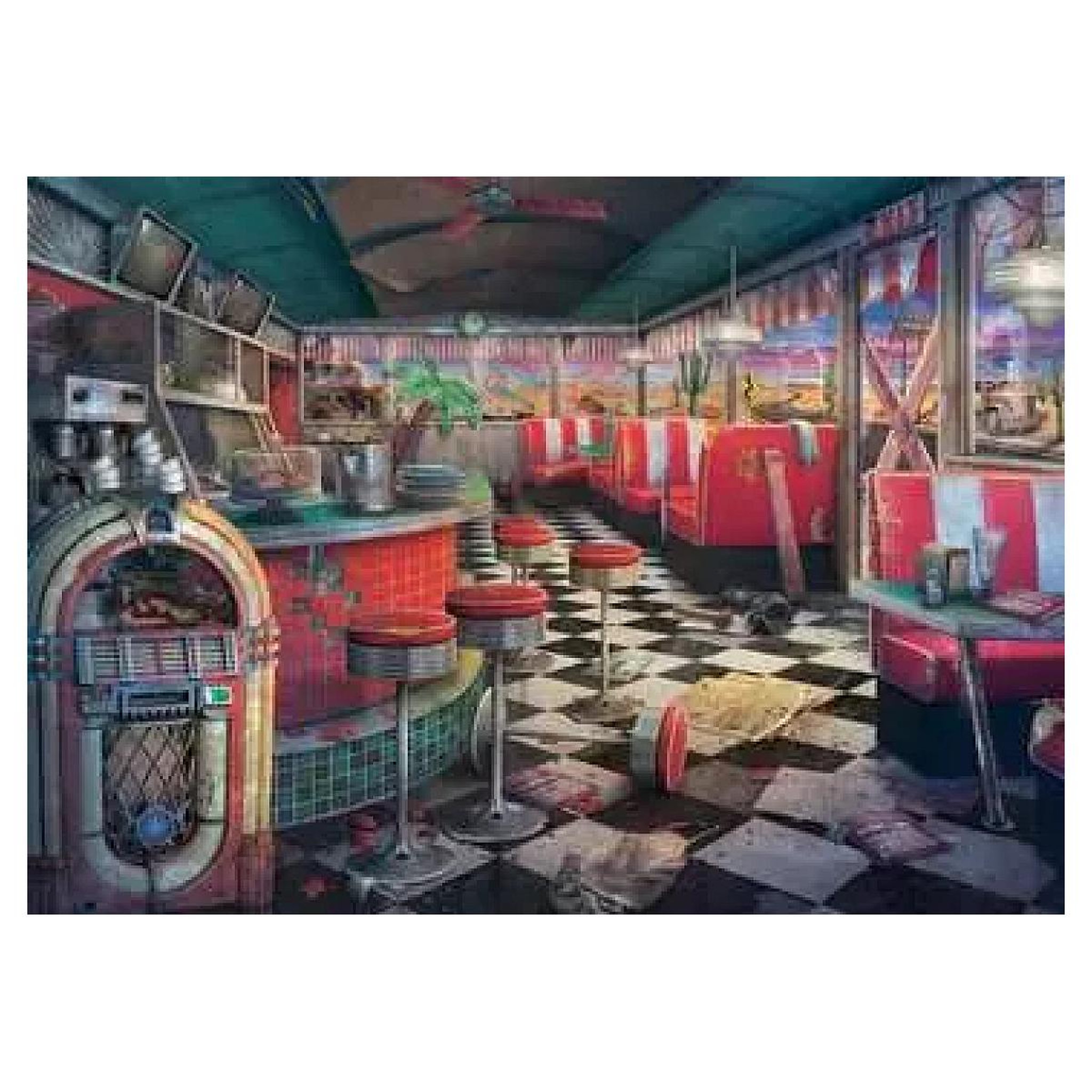 Voir la diapositive 2 : RAVENSBURGER puzzle 1000 pièces - dinner délabré