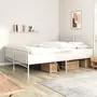 VIDAXL Cadre de lit metal avec tete de lit/pied de lit blanc 193x203cm