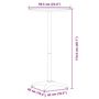 Voir la diapositive 6 : VIDAXL Table de bar d'exterieur reglable en hauteur aluminium