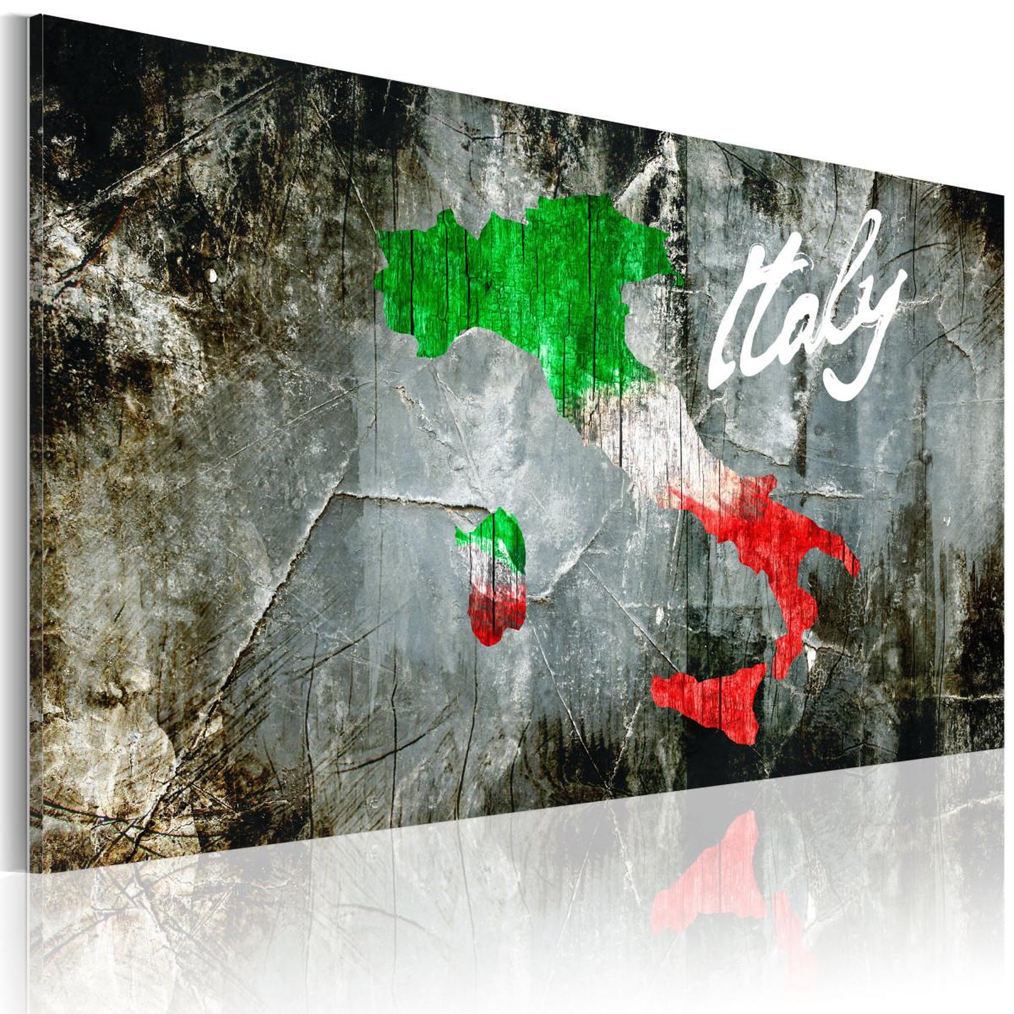 Paris Prix Tableau imprimé  carte artistique de l'italie. Coloris disponibles : Multicolore