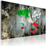 Paris Prix Tableau Imprimé  Carte Artistique de l'Italie. Coloris disponibles : Multicolore